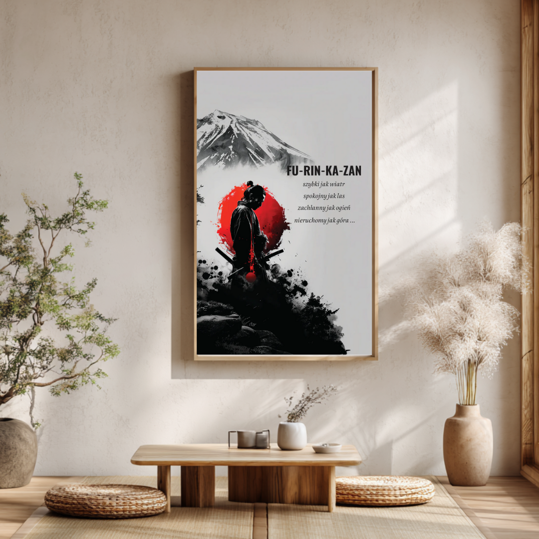 Plakat z mądrością samurajów