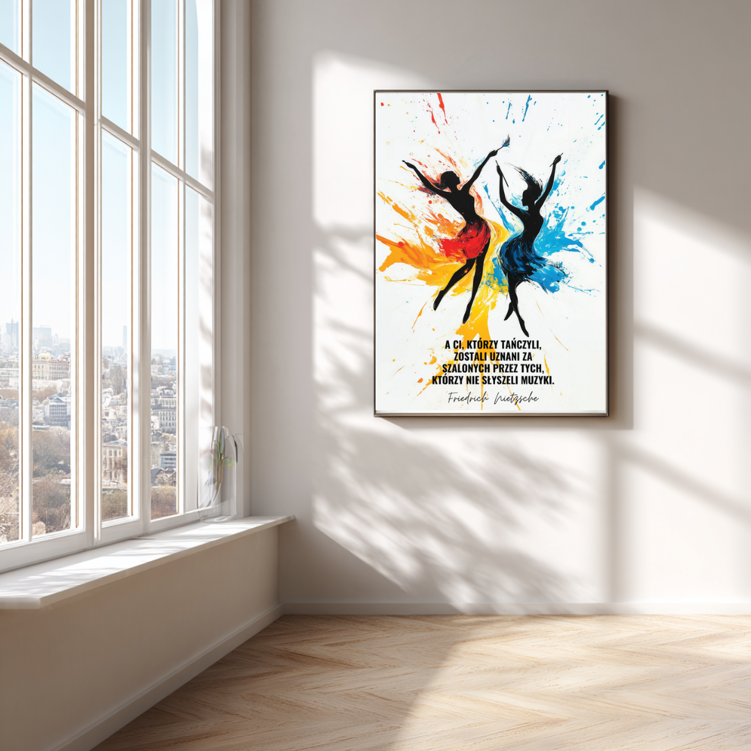 Plakat z cytatem Friedricha Nietzsche