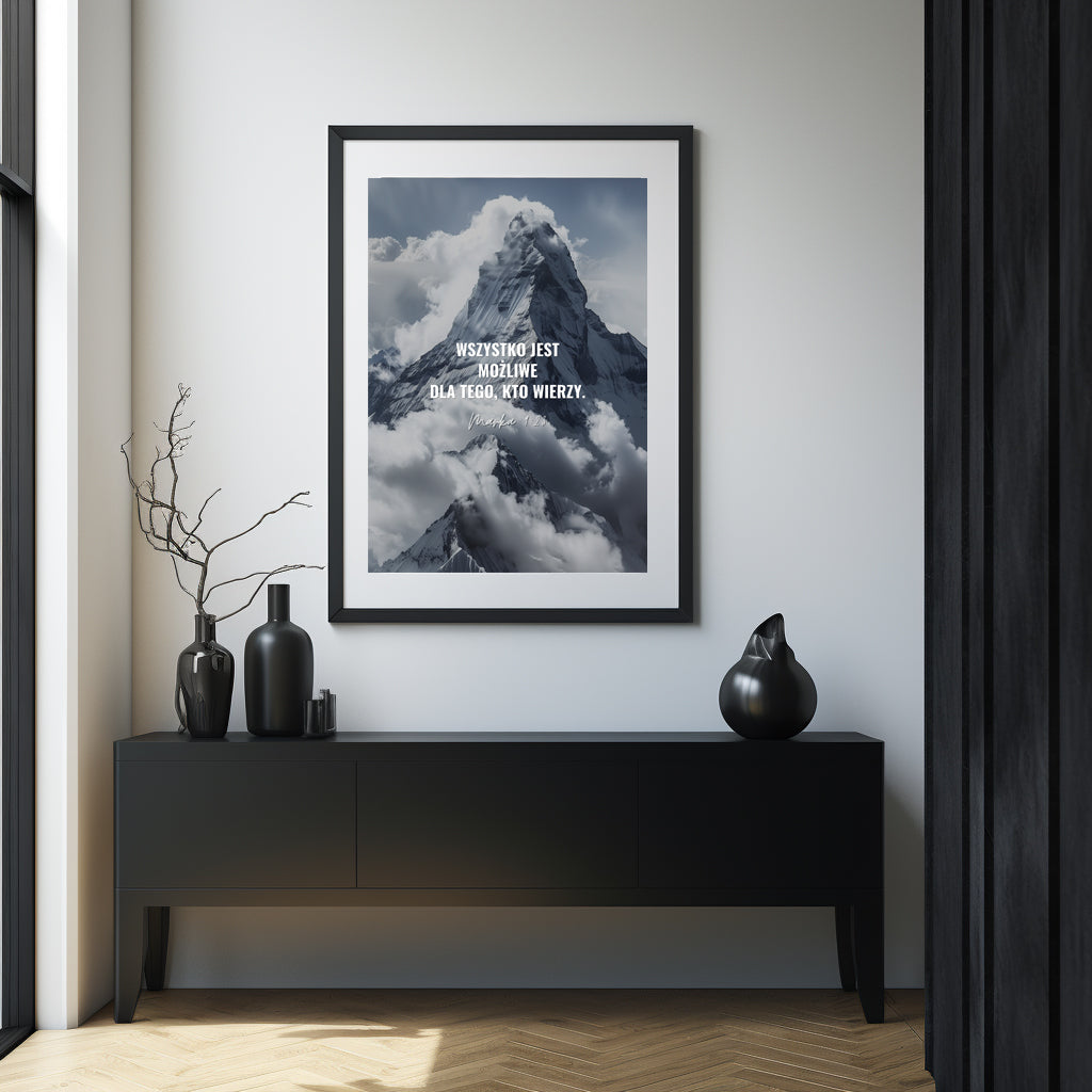 Plakat z cytatem z Biblii