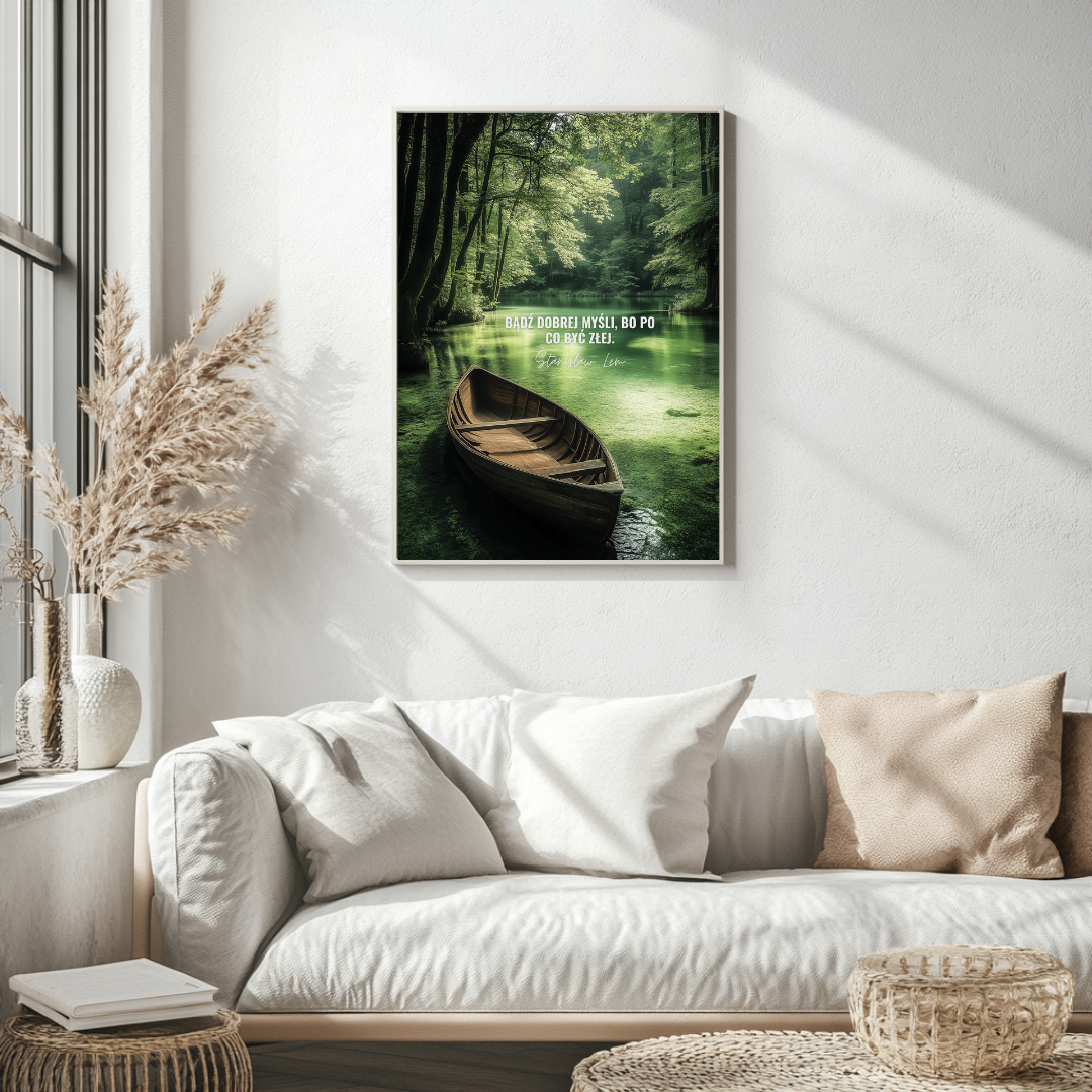 Plakat z cytatem Stanisława Lema