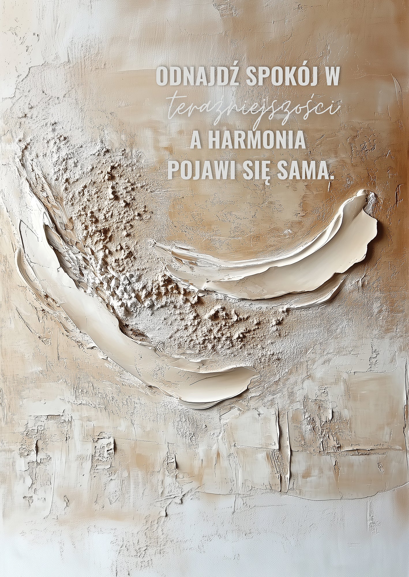 Plakat z cytatem o teraźniejszości