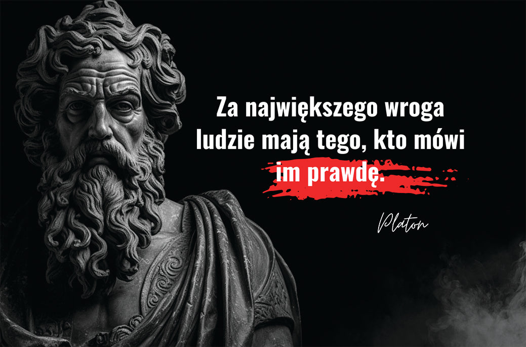 Magnes z cytatem Platona