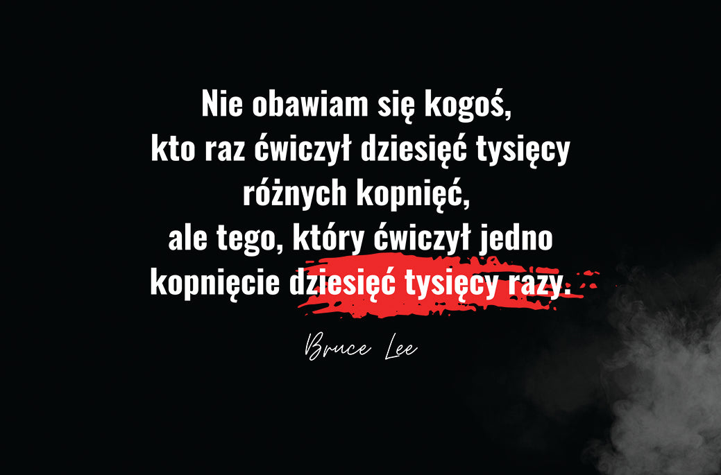 Magnes z cytatem Bruce'a Lee