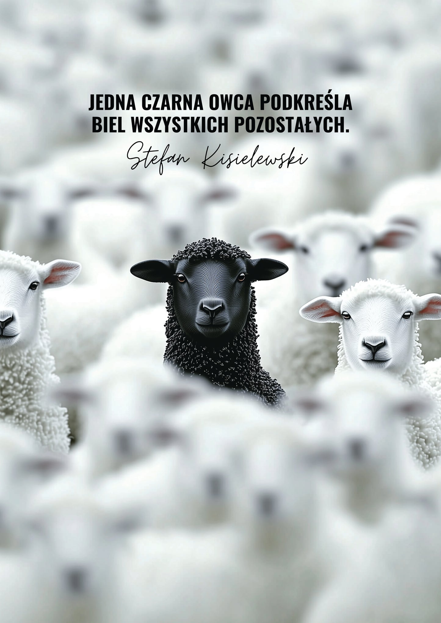 Plakat z cytatem Stefana Kisielewskiego