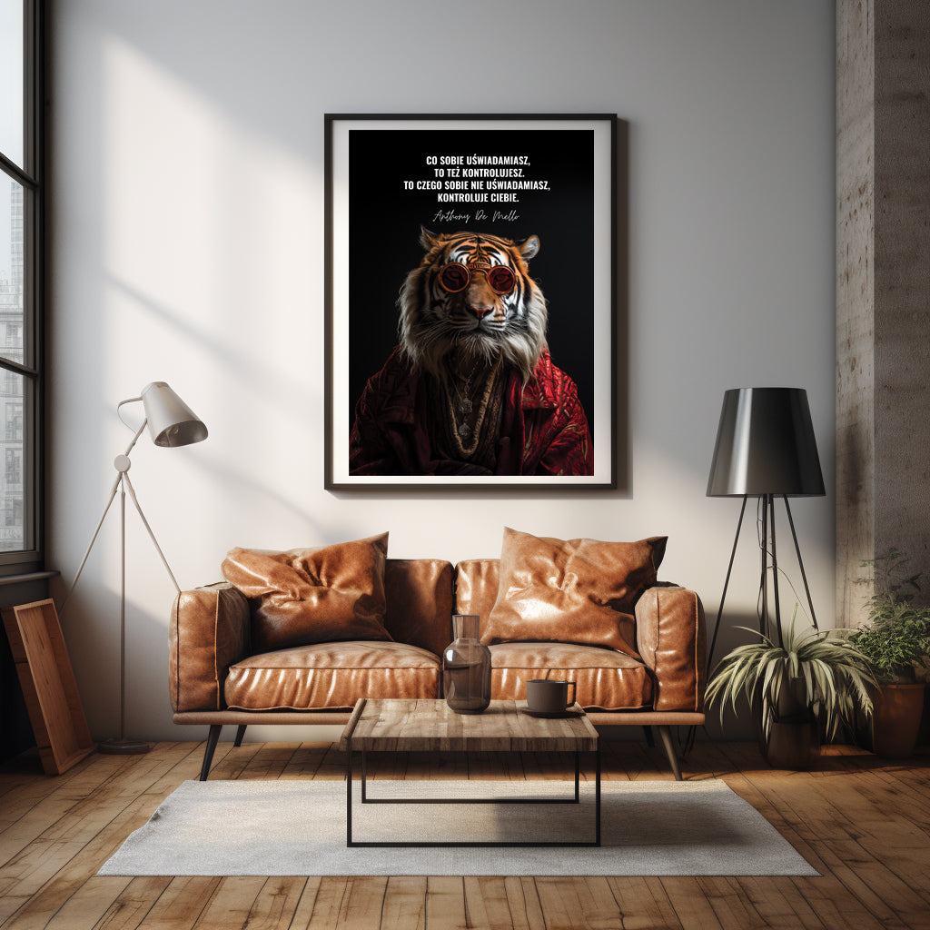 Plakat z cytatem Anthony de Mello