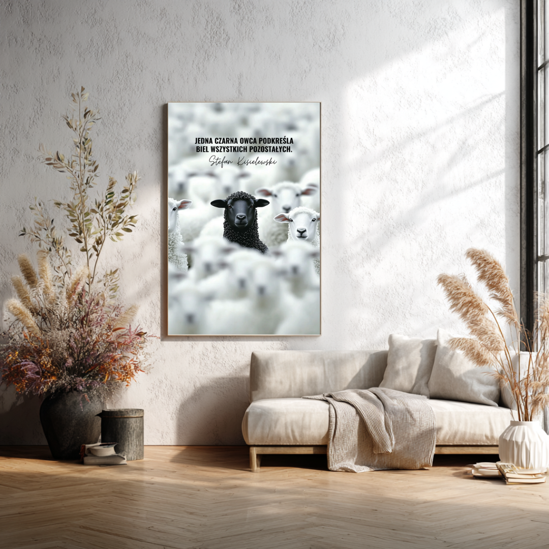 Plakat z cytatem Stefana Kisielewskiego