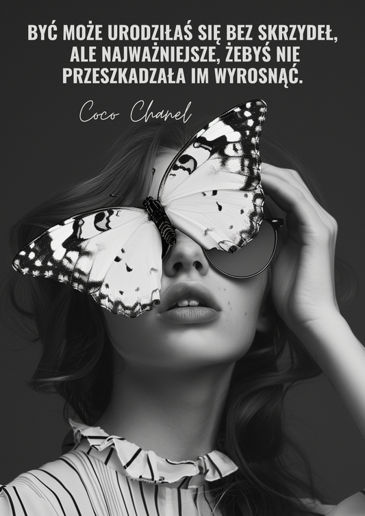Plakat z cytatem Coco Chanel