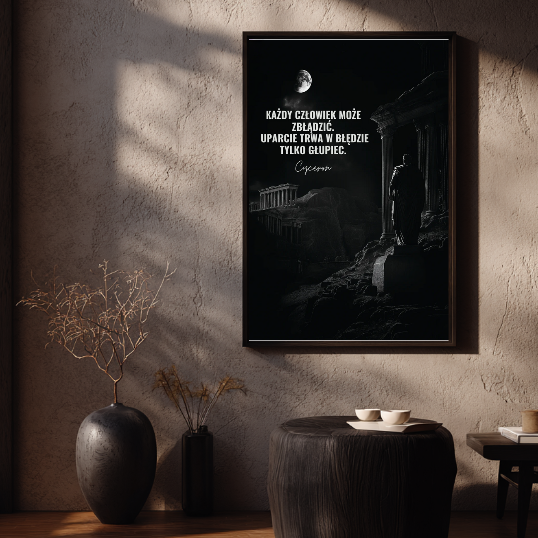 Plakat z cytatem Cycerona