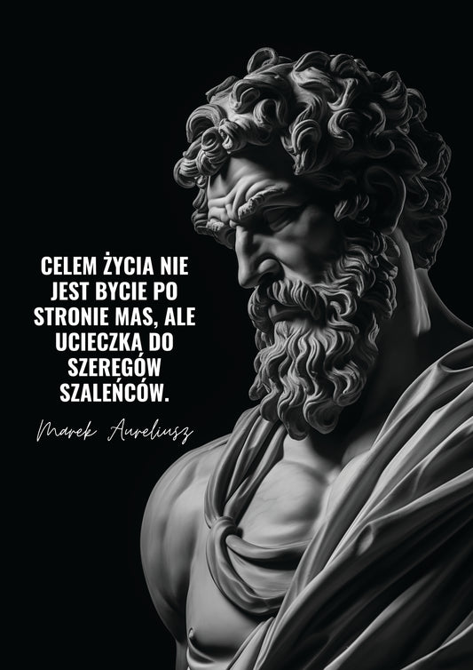 Plakat z cytatem Marek Aureliusz wariant 1