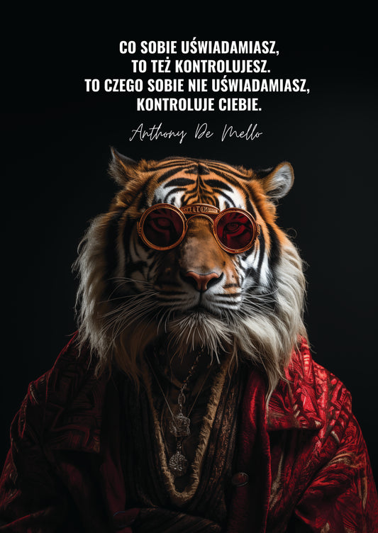 Plakat z cytatem Anthony de Mello